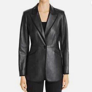 Bagatelle City Boyfriend Blazer – Black Lamb Leather, Size S